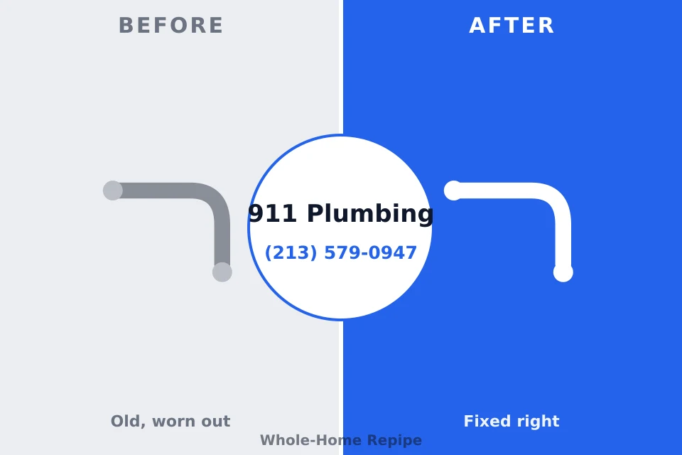 Before and after: plumbing company Black Canyon City, AZ